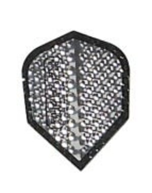 Harrows Darts Metalic Silver with Black Trim Standard Dimplex Dart Flights