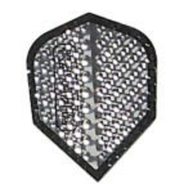 Harrows Darts Metalic Silver with Black Trim Standard Dimplex Dart Flights