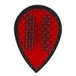 Harrows Darts Dimplex Hot Shot Embossed Red with Black Border Pear Shape