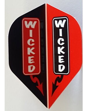 RUTHLESS Heavy Duty Wicked Black and Red Standard Dart Flights