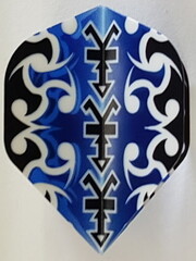 RUTHLESS Heavy Duty Blue and White Standard Dart Flights