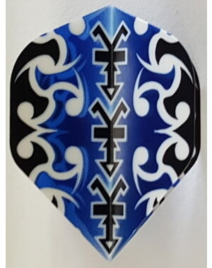 RUTHLESS Heavy Duty Blue and White Standard Dart Flights