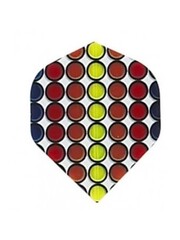 RUTHLESS Heavy Duty Colored Dots Standard Dart Flights