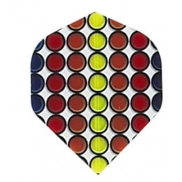 RUTHLESS Heavy Duty Colored Dots Standard Dart Flights