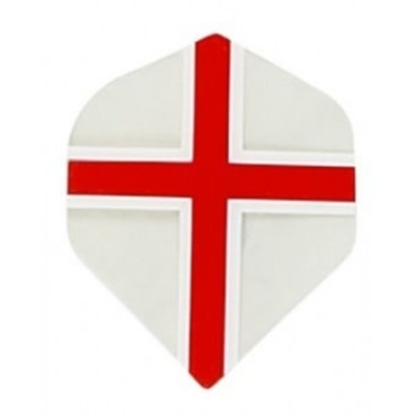 RUTHLESS Heavy Duty St George Cross Clear Standard Dart Flights
