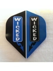RUTHLESS Heavy Duty Wicked Black and Blue Standard Dart Flights