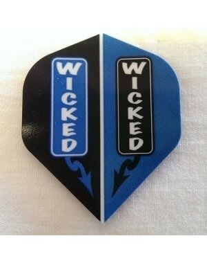 RUTHLESS Heavy Duty Wicked Black and Blue Standard Dart Flights