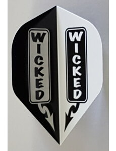 RUTHLESS Heavy Duty Wicked Black and White Standard Dart Flights