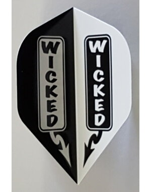 RUTHLESS Heavy Duty Wicked Black and White Standard Dart Flights