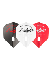 L-STYLE L-Style L3 KAMI PRO Shape - L-style Original Design - Vintage Logo - Type A - Mix (Gun Metallic/White/Red)