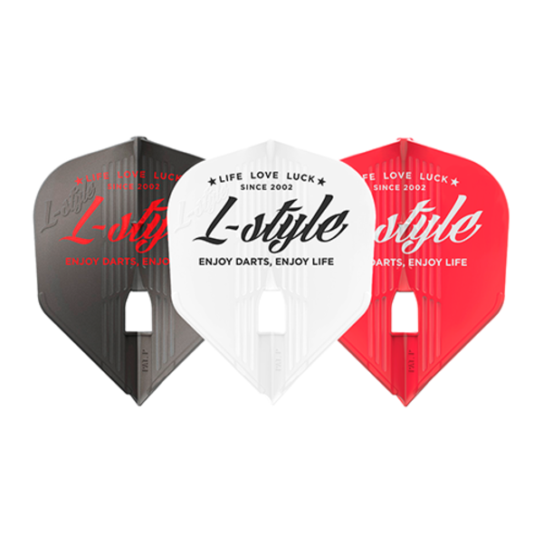 L-STYLE L-Style L3 KAMI PRO Shape - L-style Original Design - Vintage Logo - Type A - Mix (Gun Metallic/White/Red)