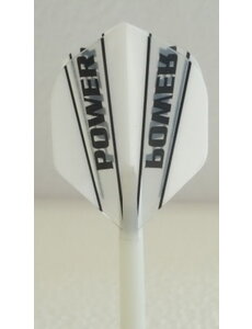 McCoy Darts McCoy Power Max Standard Transparent White and Clear Dart Flight