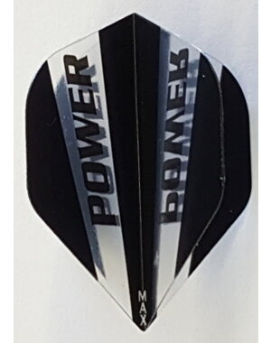 McCoy Darts McCoy Power Max Standard Transparent Black and Clear Dart Flight