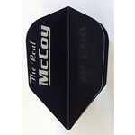 McCoy Darts McCoy Xtra Strong Standard Black with White Text The Real McCoy Dart Flight