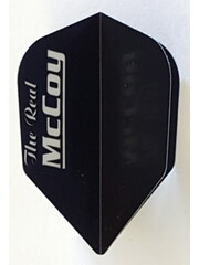 McCoy Darts McCoy Xtra Strong Standard Black with White Text The Real McCoy Dart Flight
