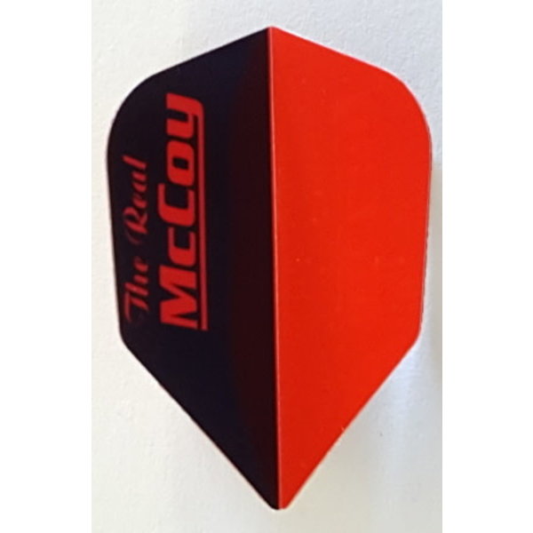 McCoy Darts McCoy Xtra Strong Standard 2 Tone Black and Red The Real McCoy Dart Flight