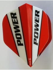 McCoy Darts McCoy Power Max Standard Solid Red and White Dart Flight