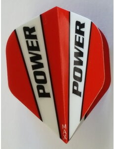 McCoy Darts McCoy Power Max Standard Solid Red and White Dart Flight