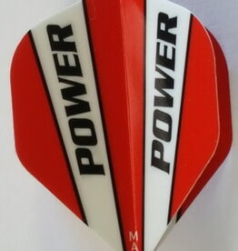 McCoy Darts McCoy Power Max Standard Solid Red and White Dart Flight