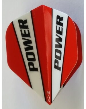McCoy Darts McCoy Power Max Standard Solid Red and White Dart Flight