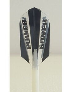 McCoy Darts McCoy Power Max Slim Transparent Black and Clear Dart Flight