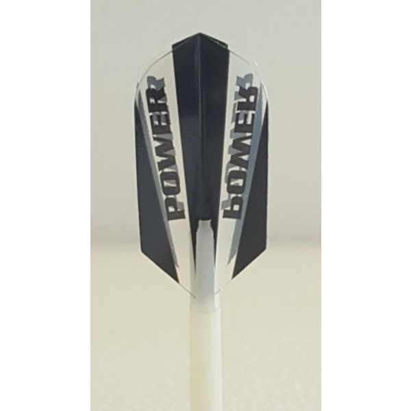 McCoy Darts McCoy Power Max Slim Transparent Black and Clear Dart Flight