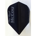 McCoy Darts McCoy Xtra Strong Standard Black with Silver Text The Real McCoy Dart Flight