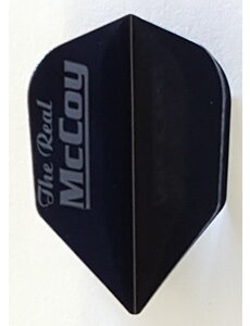 McCoy Darts McCoy Xtra Strong Standard Black with Silver Text The Real McCoy Dart Flight