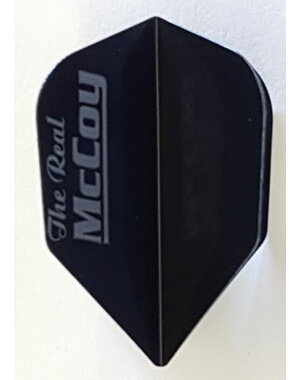 McCoy Darts McCoy Xtra Strong Standard Black with Silver Text The Real McCoy Dart Flight