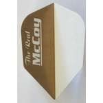 McCoy Darts McCoy Xtra Strong Standard 2 Tone White and Gold with White Text The Real McCoy Dart Flight