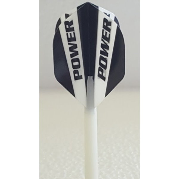 McCoy Darts McCoy Power Max Standard Solid Black and White Dart Flight