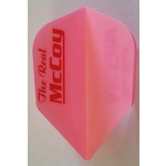 McCoy Darts McCoy Xtra Strong Standard Fluro Pink with Red Text The Real McCoy Dart Flight
