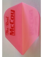 McCoy Darts McCoy Xtra Strong Standard Fluro Pink with Red Text The Real McCoy Dart Flight