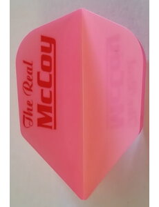 McCoy Darts McCoy Xtra Strong Standard Fluro Pink with Red Text The Real McCoy Dart Flight