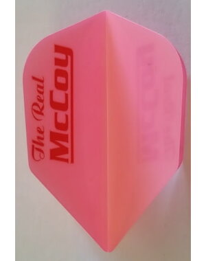 McCoy Darts McCoy Xtra Strong Standard Fluro Pink with Red Text The Real McCoy Dart Flight