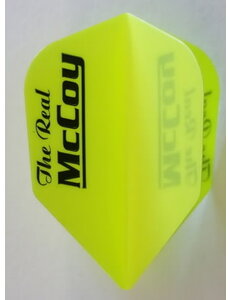 McCoy Darts McCoy Xtra Strong Standard Fluro Yellow with Black Text The Real McCoy Dart Flight