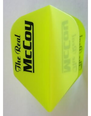 McCoy Darts McCoy Xtra Strong Standard Fluro Yellow with Black Text The Real McCoy Dart Flight