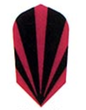 Nylon Black and Red Stripe Slim Nylon Dart Flight