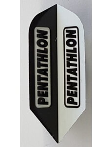 PENTATHLON Pentathlon Black and White Slim Dart Flights