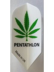 PENTATHLON Pentathlon White Green Leaf Slim Dart Flights