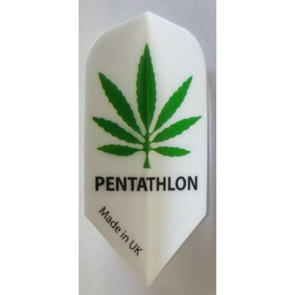 PENTATHLON Pentathlon White Green Leaf Slim Dart Flights