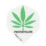 PENTATHLON Pentathlon White Green Leaf Standard Dart Flight