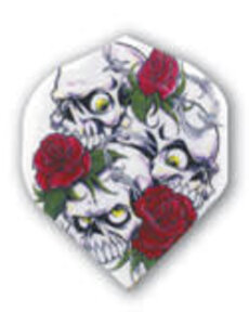 Poly Royal Skull and Roses White Standard Poly Royal Hard Dart Flight