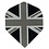 Poly Royal Black Union Jack Standard Poly Royal Hard Dart Flights