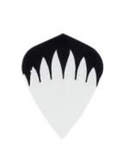 Poly Royal White Flames Kite Poly Royal Hard Dart Flight