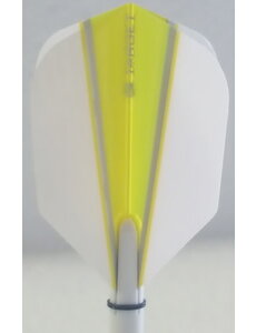 Target Darts Target Vision Ultra White Wing Yellow No6 Standard Dart Flights