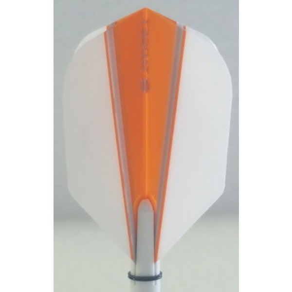 Target Darts Target Vision Ultra White Wing Orange No6 Standard Dart Flights