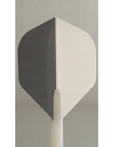 R4X R4X Transparent Black and White Standard Dart Flights