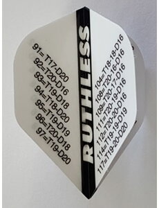 RUTHLESS Ruthless Checkout White Standard Dart Flights