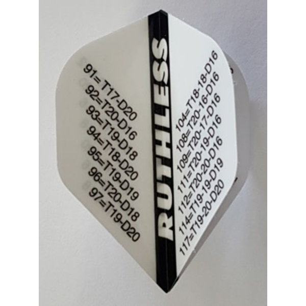 RUTHLESS Ruthless Checkout White Standard Dart Flights